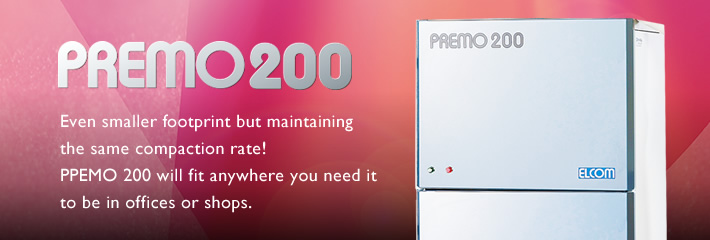 PREMO200 - Made it even smaller but maintaining the same compaction rate! PPEMO 200 will fit anywher you need int to be in offices or shops.
